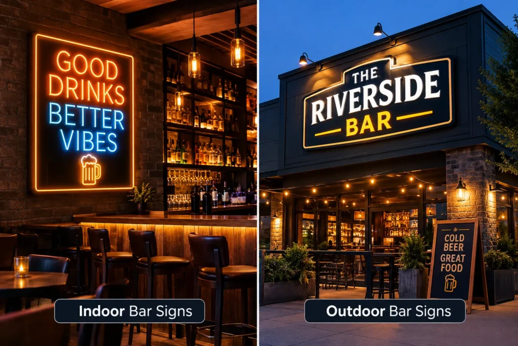 Bar Neon Signage for home and commercial bars.